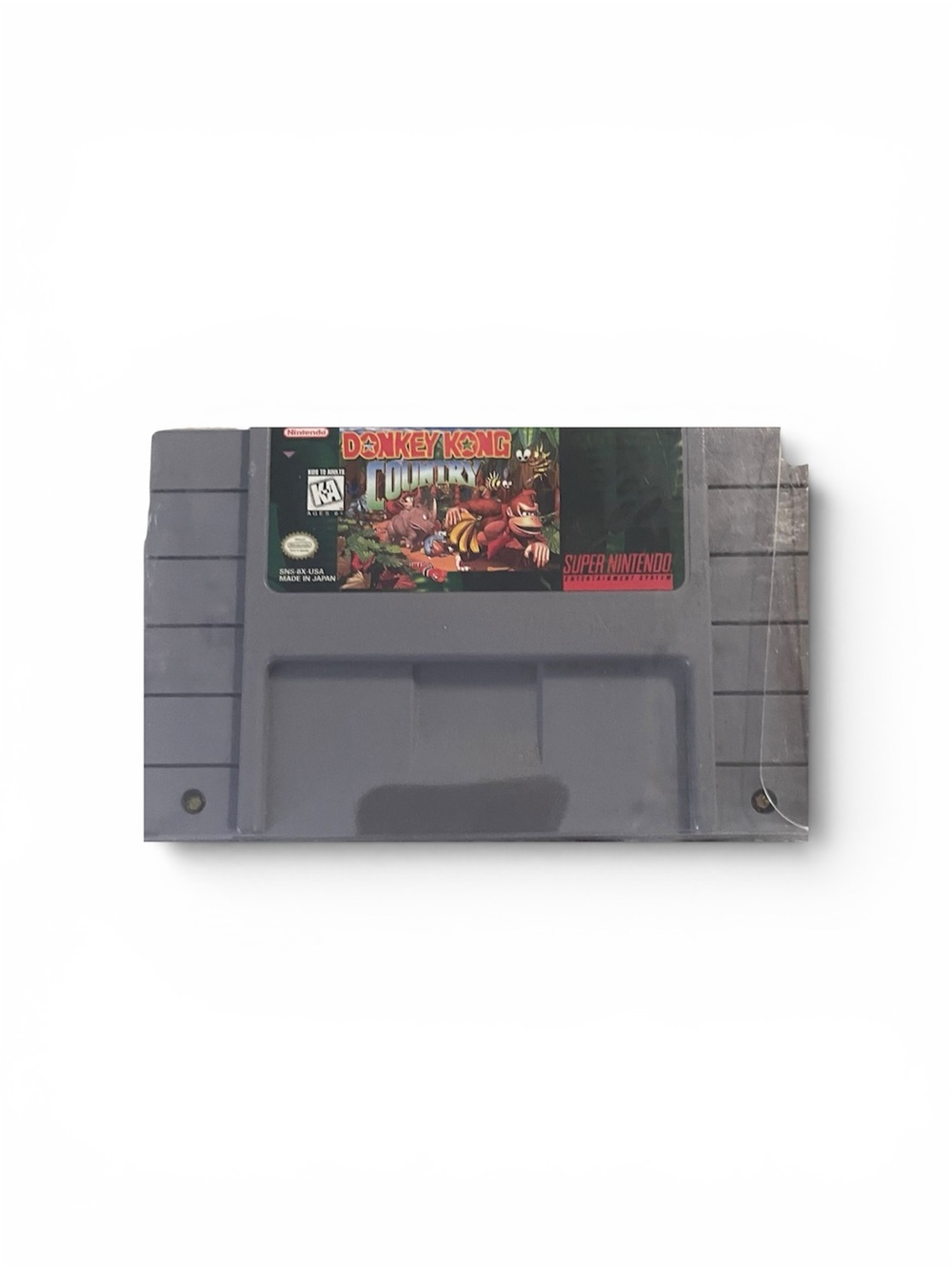 Vintage Donkey Kong Country SNES Super Nintendo Game Cartridge Authentic Retro